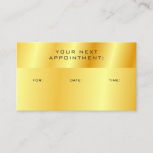 Metallic Gold Look Appointment Reminder Template Card