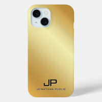 Metallic Gold Look Template Monogram Personalised