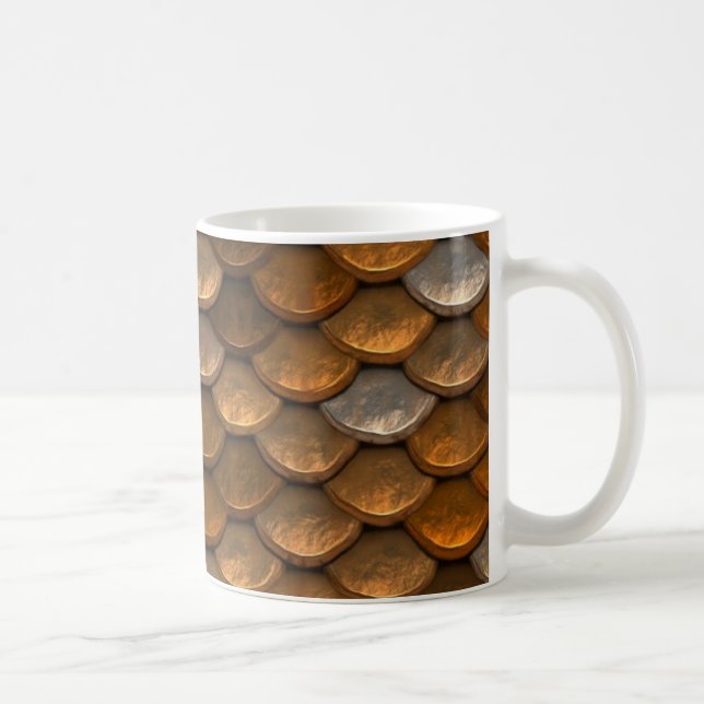Metallic Gold Silver Copper Coffee Mug (Right)