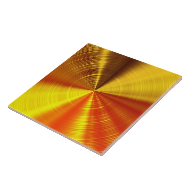 Metallic Gold Spiral Tile (Side)