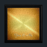 Metallic Gold Stainless Steel Metal Gift Box<br><div class="desc">Metallic Stainless Steel Metal. Please remove / change "You & Me" prior to purchase. Design is available on other products.</div>