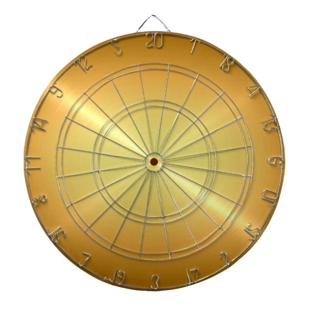 Metallic Gold Stainless Steel Metal Look Dartboard (Front)