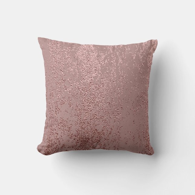 Metallic gold texture, rose quartz. cushion (Front)