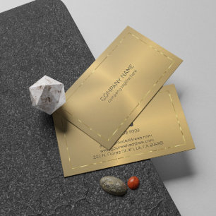 Metallic gold texture shine gold border business card