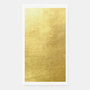 Metallic Gold White Border Wedding Napkin