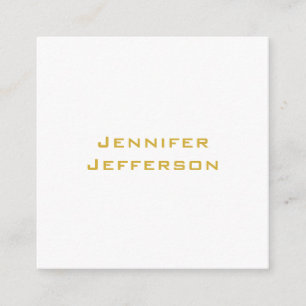 Metallic Gold & White Professional Modern Elegant Enclosure Card