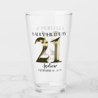 Metallic golden 21st birthday