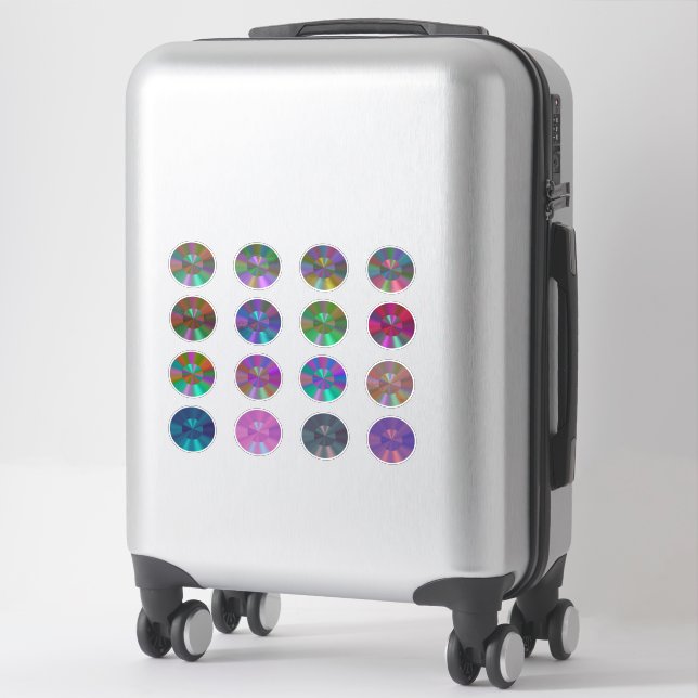 Metallic Gradient Circles (Suitcase)