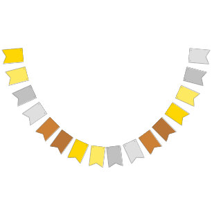 Metallic Gradient Theme Triangular Bunting Banner
