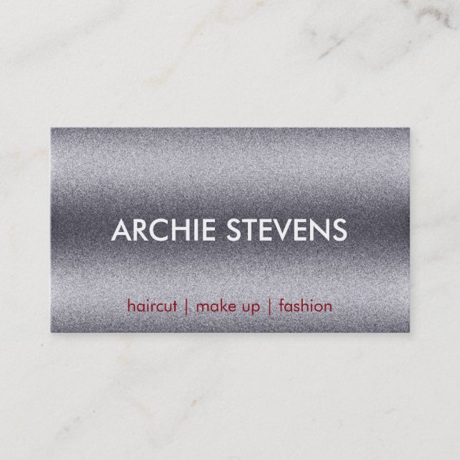 Metallic Grain Business Card (Front)