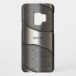 Metallic grey Geometric Design Case-Mate Samsung Galaxy S9 Case<br><div class="desc">Elegant slick masculine metallic grey geometric design.</div>