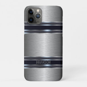 Metallic grey industrial geometric design Case-Mate iPhone case