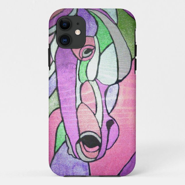 Metallic Horse in Pink IPhone Case (Back)