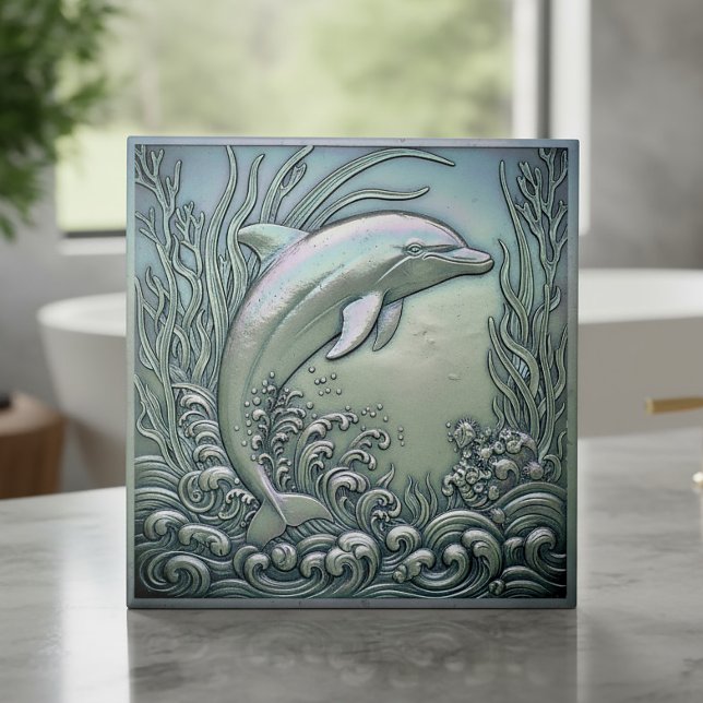Metallic Iridescent Dolphin ID1223 Tile (Creator Uploaded)