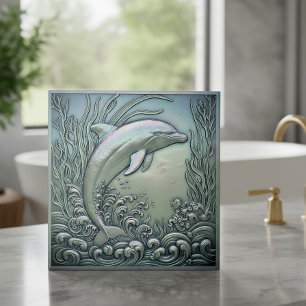Metallic Iridescent Dolphin ID1223 Tile