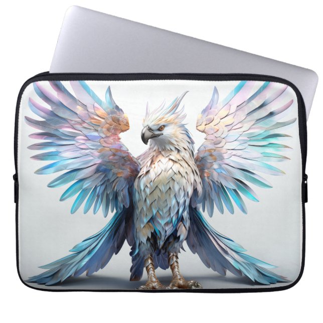 Metallic Iridescent Eagle  Laptop Sleeve (Front)