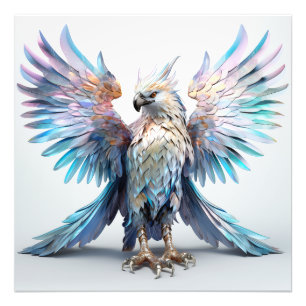 Metallic Iridescent Eagle Photo Print