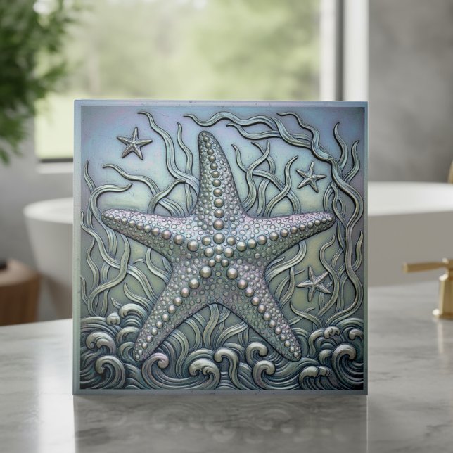 Metallic Iridescent Starfish ID1223 Tile (Creator Uploaded)