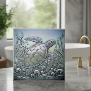 Metallic Iridescent Turtle ID1223 Tile