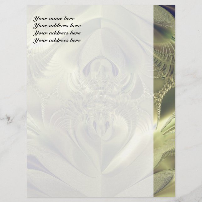 Metallic Leaves Customized Letterhead (Front)