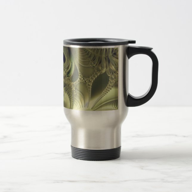 Metallic Leaves Travel Mug (Right)