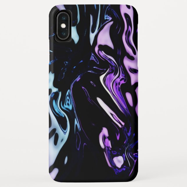 Metallic Liquid Design Wavy Chrome Abstract Case-Mate iPhone Case (Back)