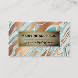 Metallic Liquify Background Business Card