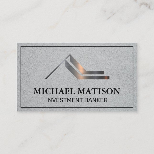 Metallic Logo | Institution Business Card (Front)