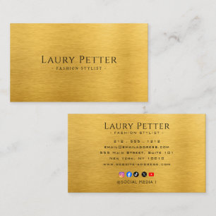 metallic look business card