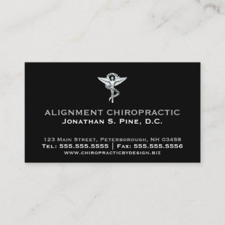 Metallic-Look Chiropractic Emblem Appointment Back