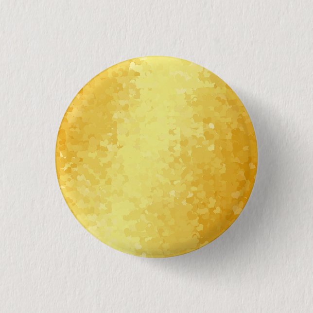 Metallic Look Faux Gold Hearts Glamourous Template 3 Cm Round Badge (Front)