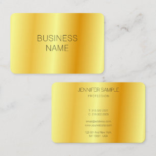 Metallic Look Faux Gold Modern Glam Corporate Business Card