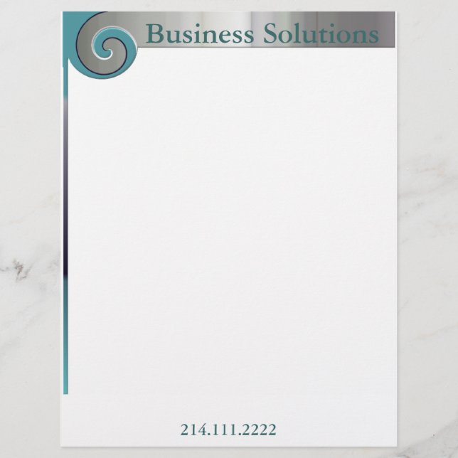 Metallic Look Professional Letterhead (Front)