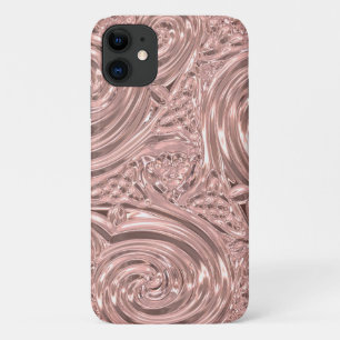 Metallic look rose gold elegant victorian nouveau Case-Mate iPhone case