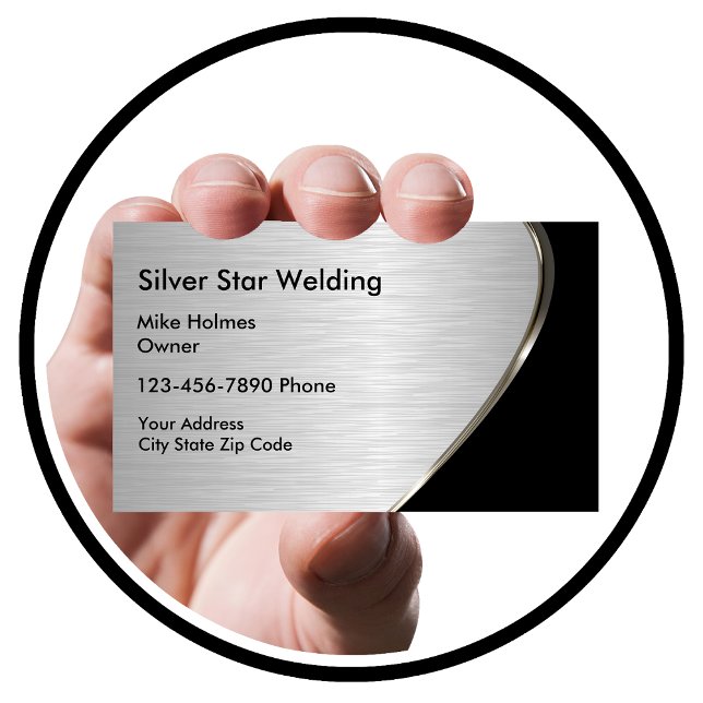 Metallic Look Welding Business Cards (Welding Business Cards)