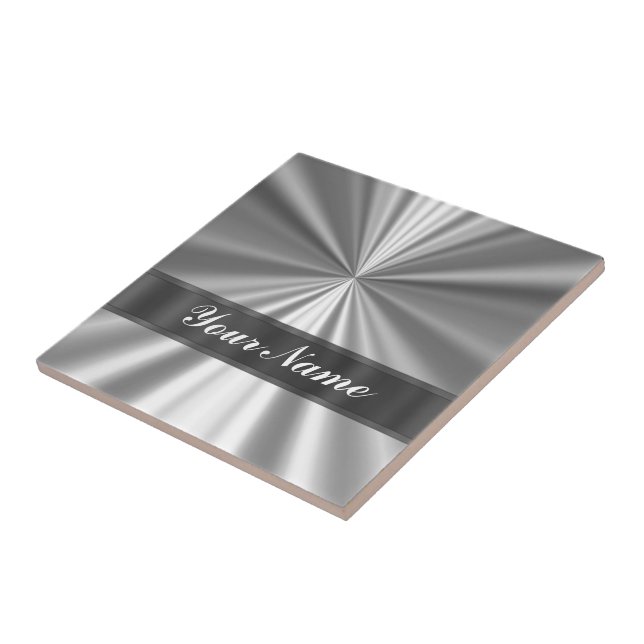 Metallic looking silver tile (Side)