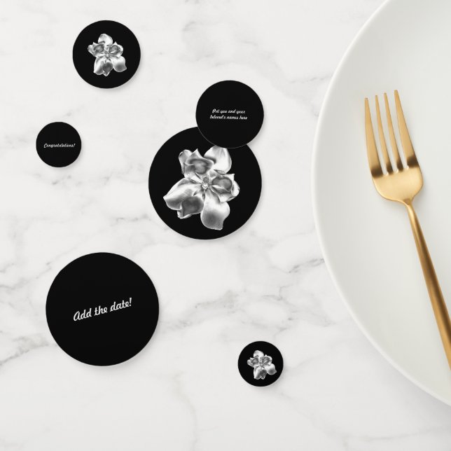 Metallic Magnolia Flower on Table Confetti (Group)
