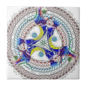 Metallic Mandala '9' - by ID AD Art Gabi Zapf Tile