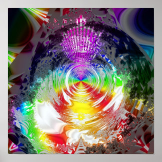 Metallic Mandelbrot 1 Poster