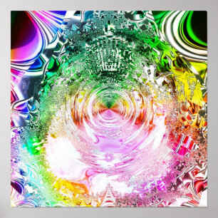 Metallic Mandelbrot 2b Poster