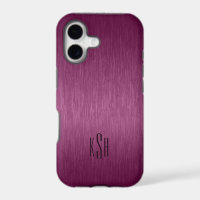 Metallic Maroon Red Brushed Aluminium Look