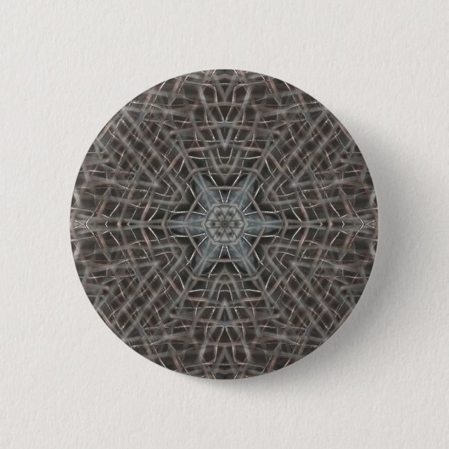 Metallic Metal Mesh 6 Cm Round Badge (Front)