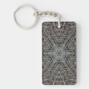 Metallic Metal Mesh Key Ring