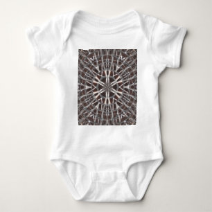 Metallic Metal Mesh Silver Baby Bodysuit