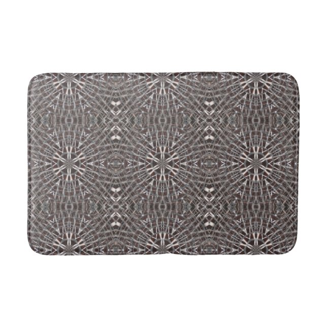 Metallic Metal Mesh Silver Bath Mat (Front)