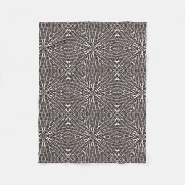 Metallic Metal Mesh Silver Fleece Blanket (Front)