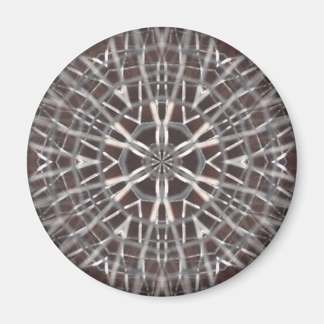 Metallic Metal Mesh Silver Magnet (Front)