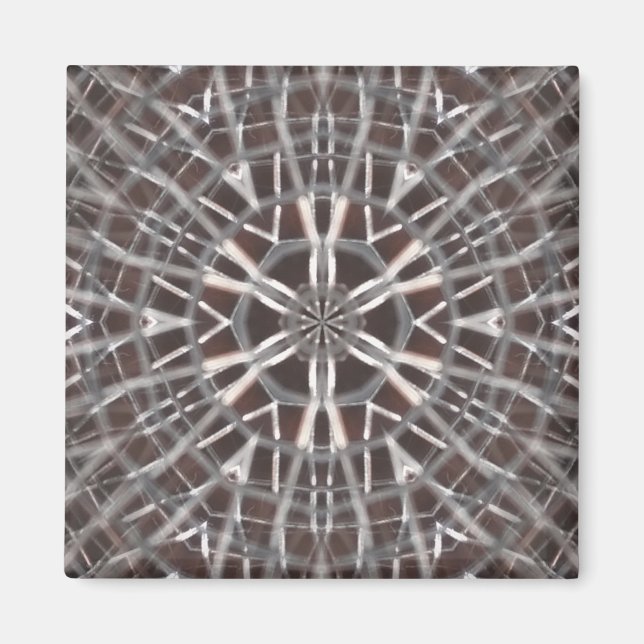 Metallic Metal Mesh Silver Magnet (Front)