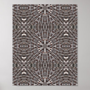 Metallic Metal Mesh Silver Poster