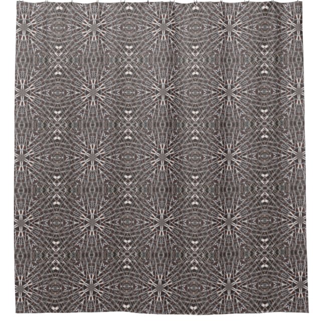 Metallic Metal Mesh Silver Shower Curtain (Front)